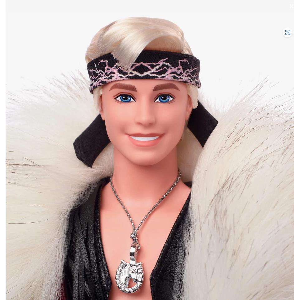 Barbie The Movie Ken Doll In Fur Coat and Black Fringe Vest - IN Hand HRF31