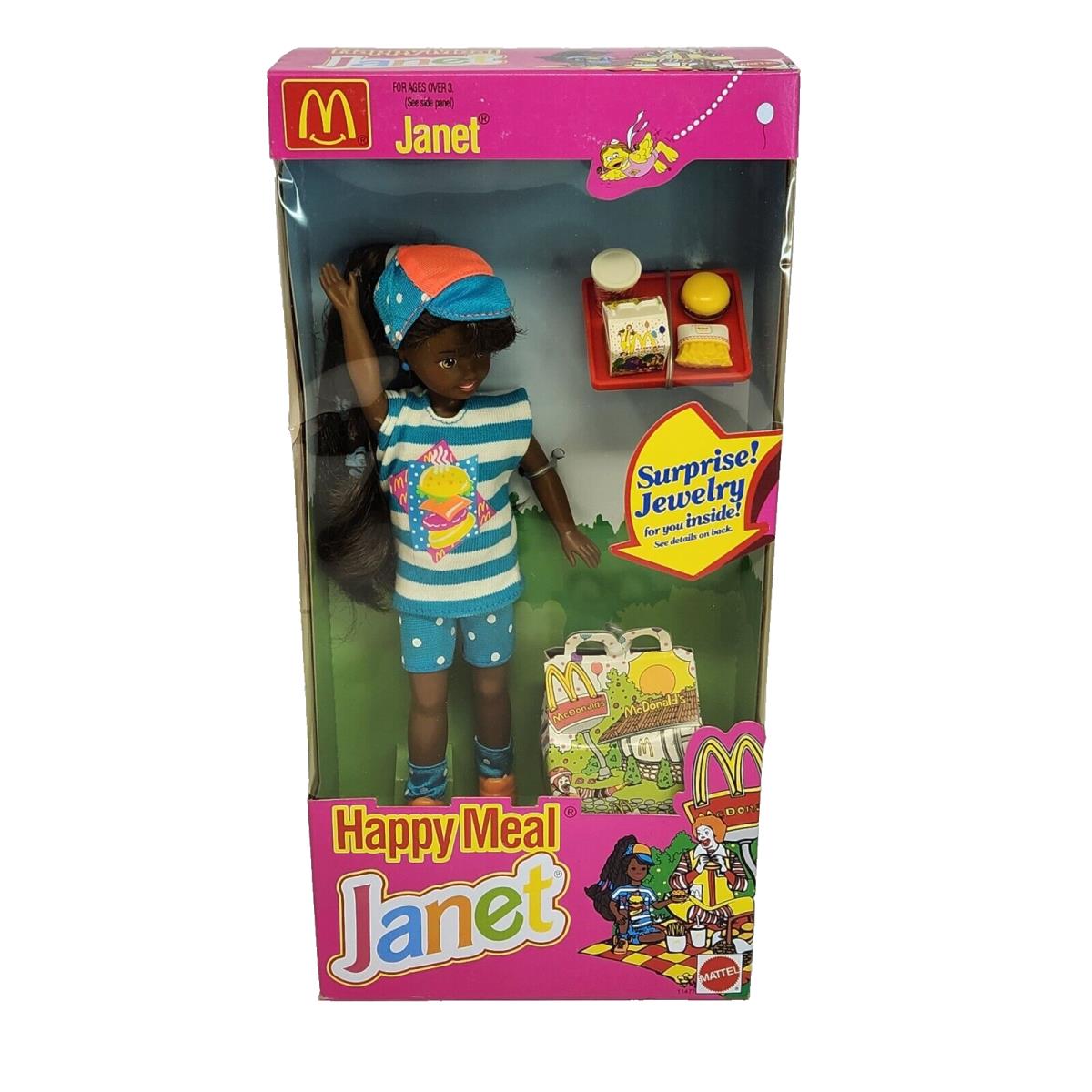 Vintage 1993 Barbie Mcdonald`s Happy Meal Janet Doll 11477 Mattel Nos