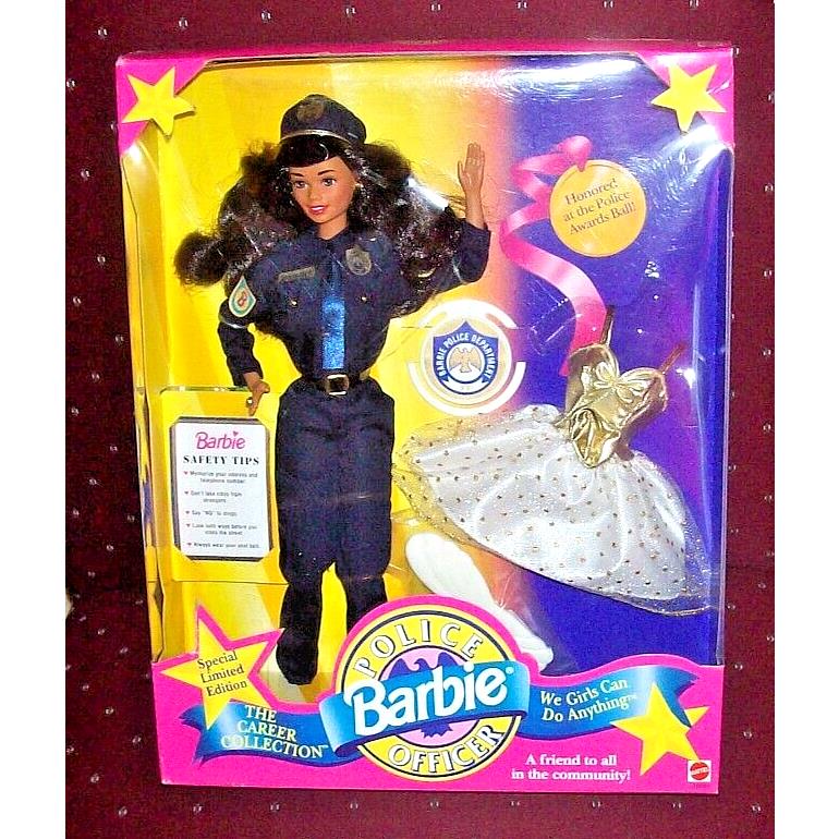 1993 Black Barbie Police Officer Special Limited Edition Nrfb