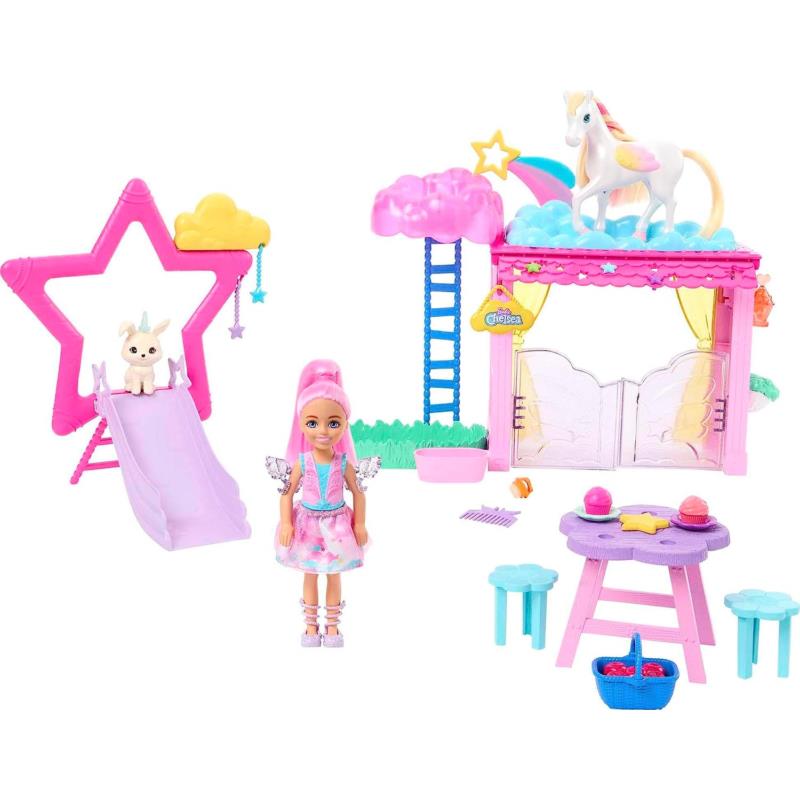 Barbie a Touch of Magic Chelsea Small Doll Pegasus Playset Winged Horse Toys