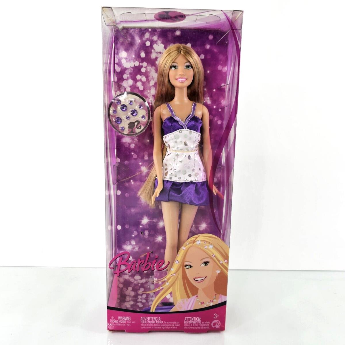 Barbie Summer Doll M2997 Totally Hair Gems Purple Fashion Style Friendship 2007