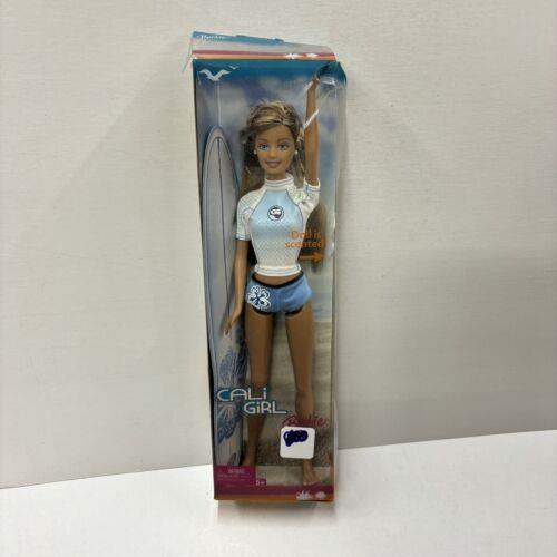 Cali Girl 2004 Barbie Surfer with Surfboard + Scented Swim Doll G8663 Mattel