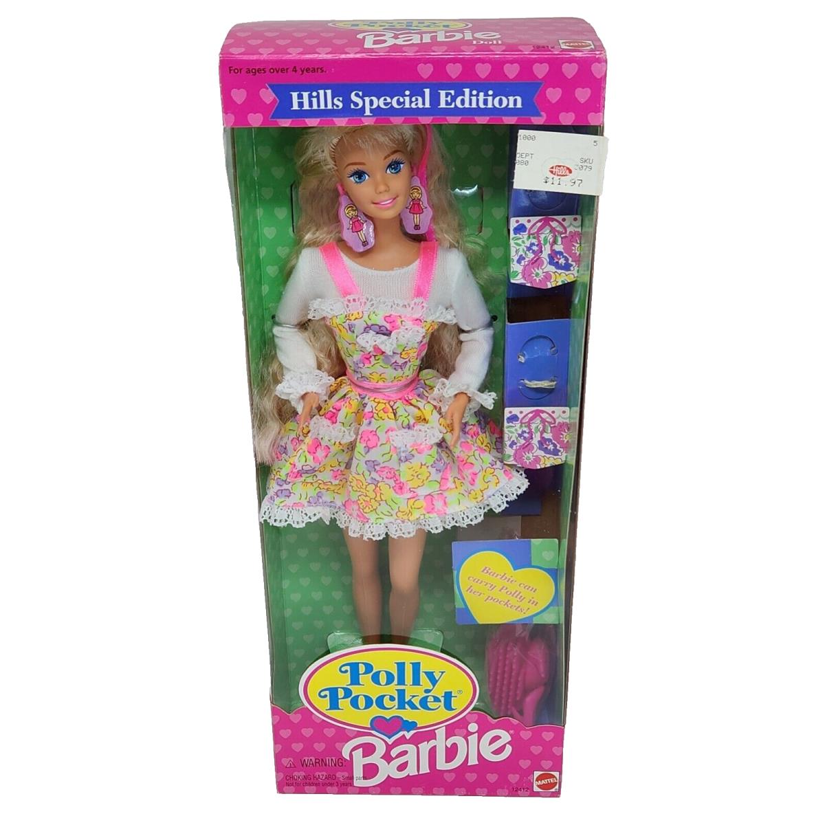 Vintage 1994 Polly Pocket Barbie Doll Mattel Hills ED 12412 Nos