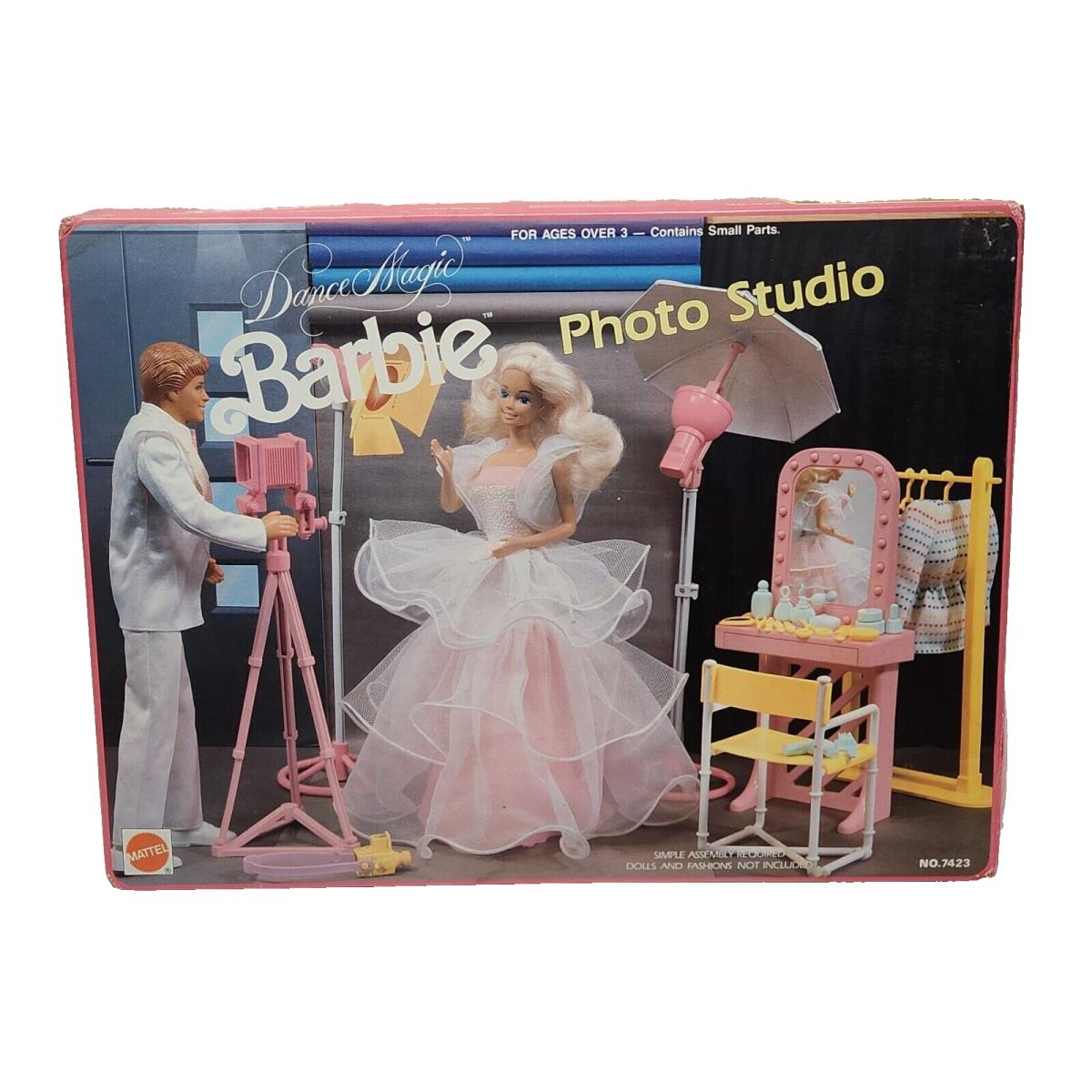 Vintage 1989 Mattel Dance Magic Barbie Photo Studio 7423 Complete