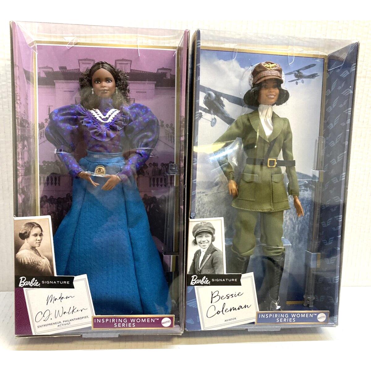 Barbie Signature-inspiring Women Series-madam CJ Walker and Bessie Coleman-new