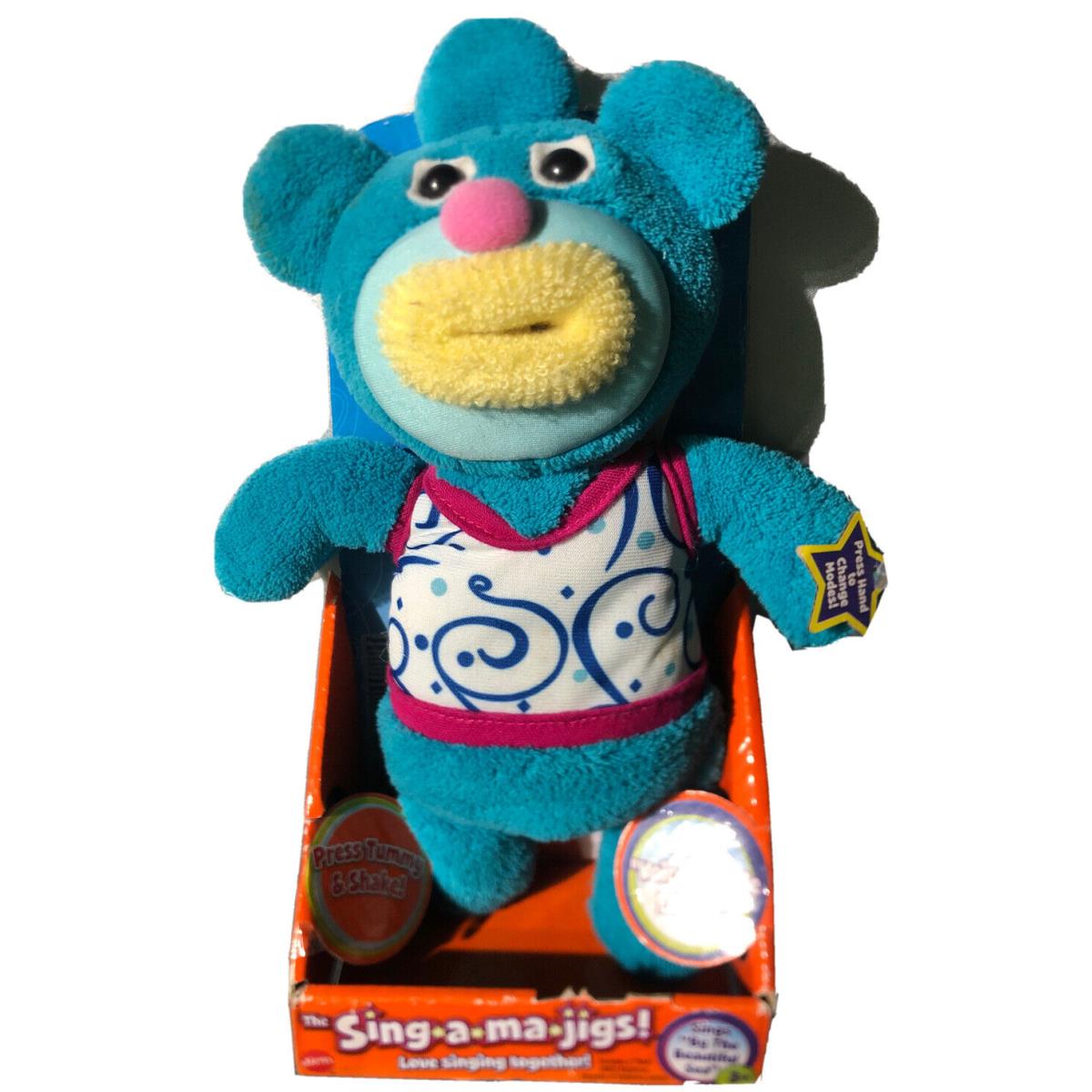 Sing-a-ma-jigs Blue Sings By The Beautiful Sea Mattel Singamajig Plush Works