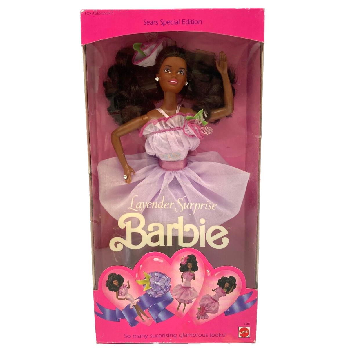 Vtg Lavender Surprise Barbie Doll 1989 Sears Special Edition Mattel 5588