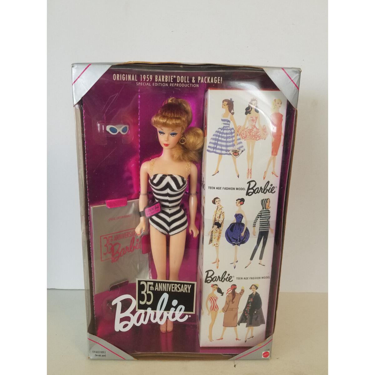 35th Anniversary Barbie 1959 Special Edition Reproduction 1993 Mattel Doll 11590