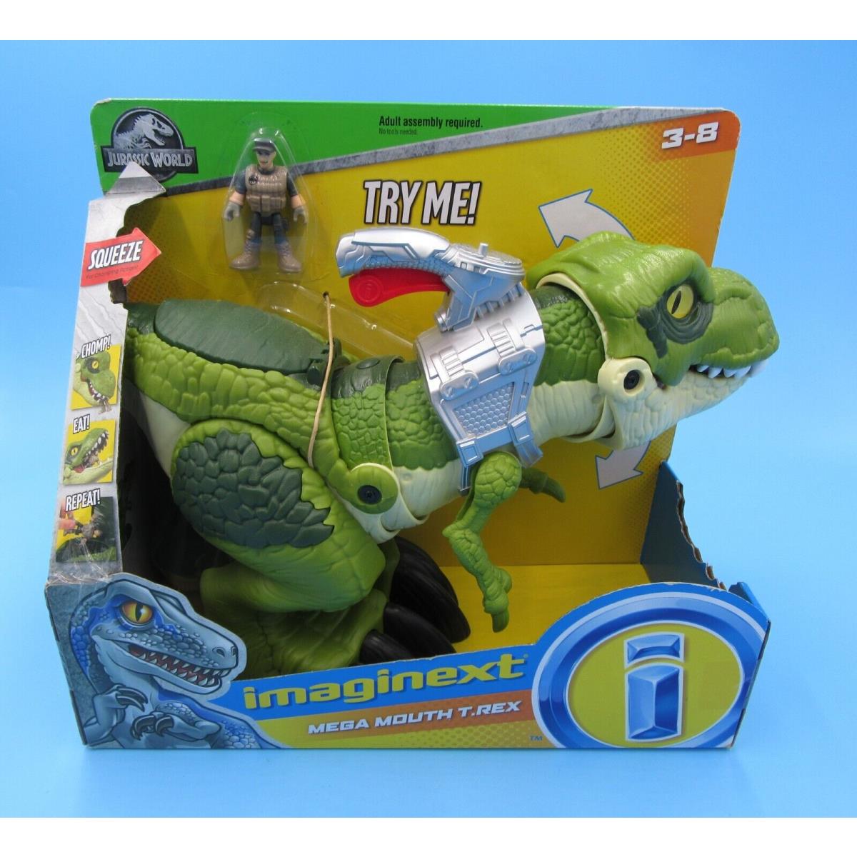 Jurassic World Fisher-price Imaginext Mega Mouth T.rex Toy Dinosaur For