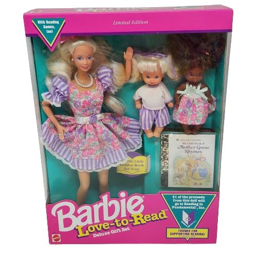 Vintage 1992 Mattel Barbie Love TO Read Doll 10507 IN Box W/ Book