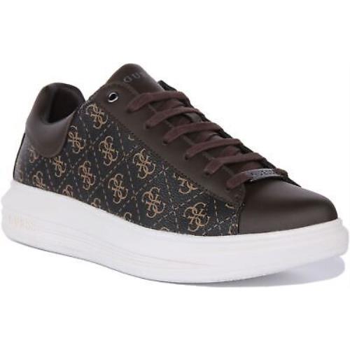 Guess Fm5Vibfal12 Vibo Mens Athletic Sneaker In Choco Brown Size US 7 - 12