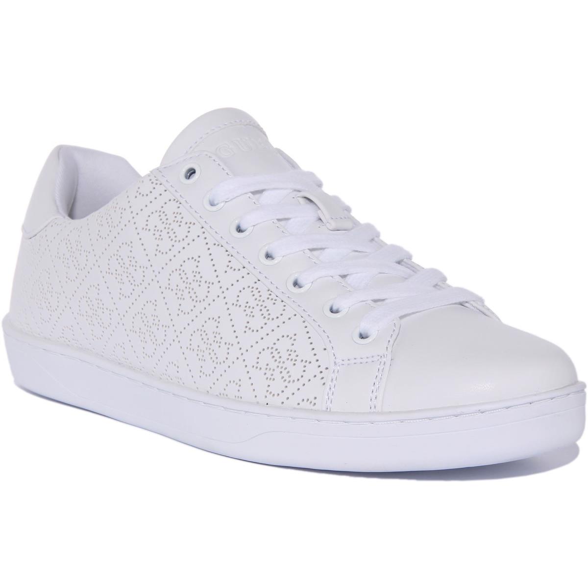 Guess Fl5Rs8Ele12 Rosalia Womens Lace Up Low Cut Sneaker In White Size US 5 - 11 WHITE