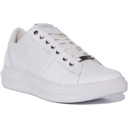 Guess Fm5Vbslea12 Vivo Salerno Mens Low Top Sneaker In White Size US 7 - 12