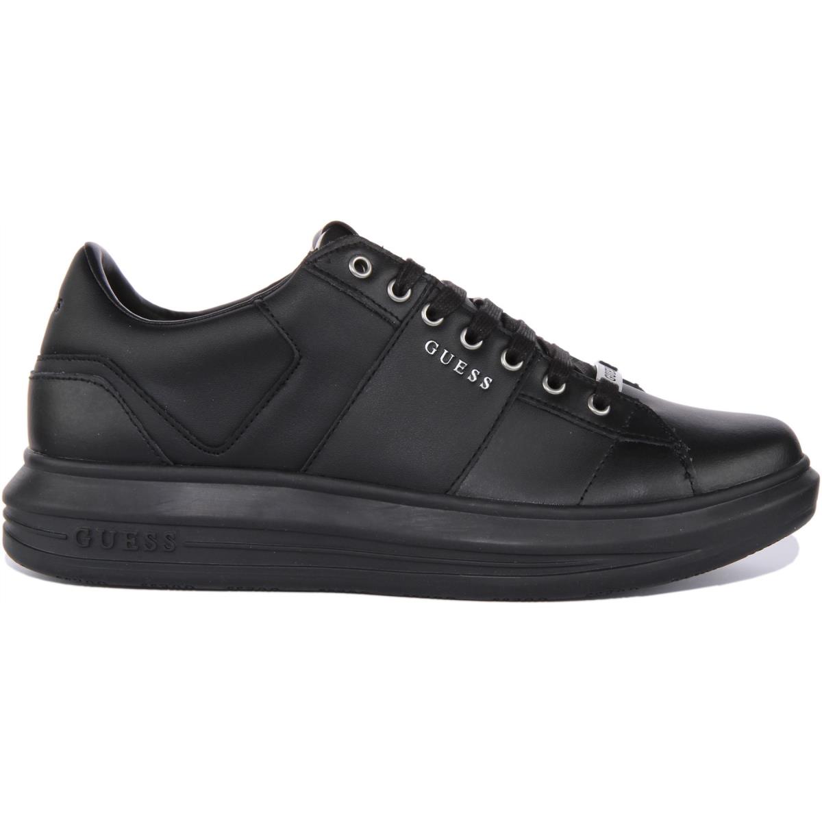 Guess Fm5Vbslea12 Vivo Salerno Mens Lace Up Low Sneaker In Black Size US 7 - 13