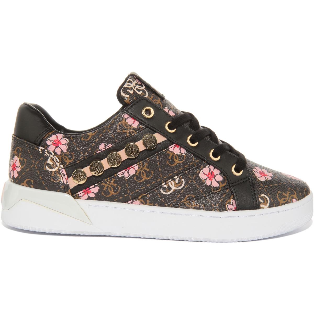 Guess Fl5Rxopel12 Roxo Womens Lace Up Low Top Sneakers In Flower Size US 5 - 11