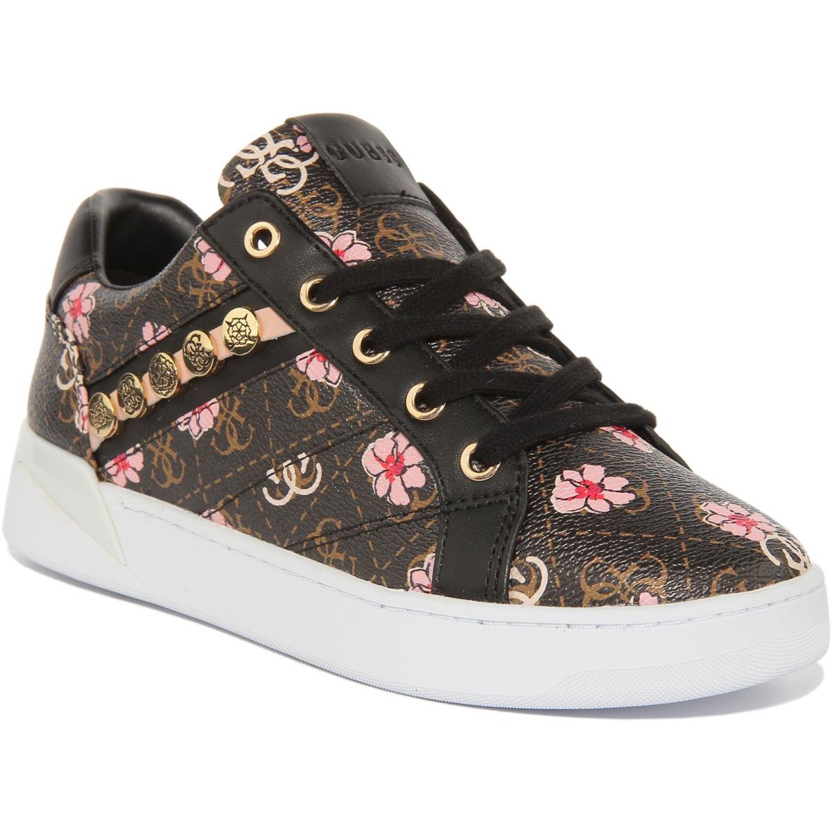 Guess Fl5Rxopel12 Roxo Womens Lace Up Low Top Sneakers In Flower Size US 5 - 11 FLOWER