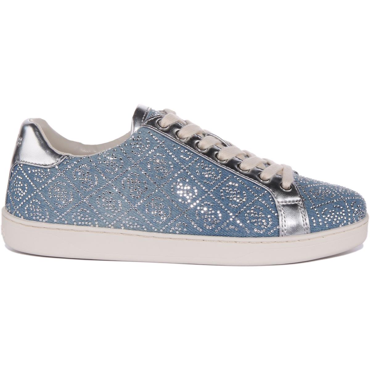 Guess Rosalia Fl7Rs2Den12 Womens Low Cut Sneakers In Blue Size US 5 - 11