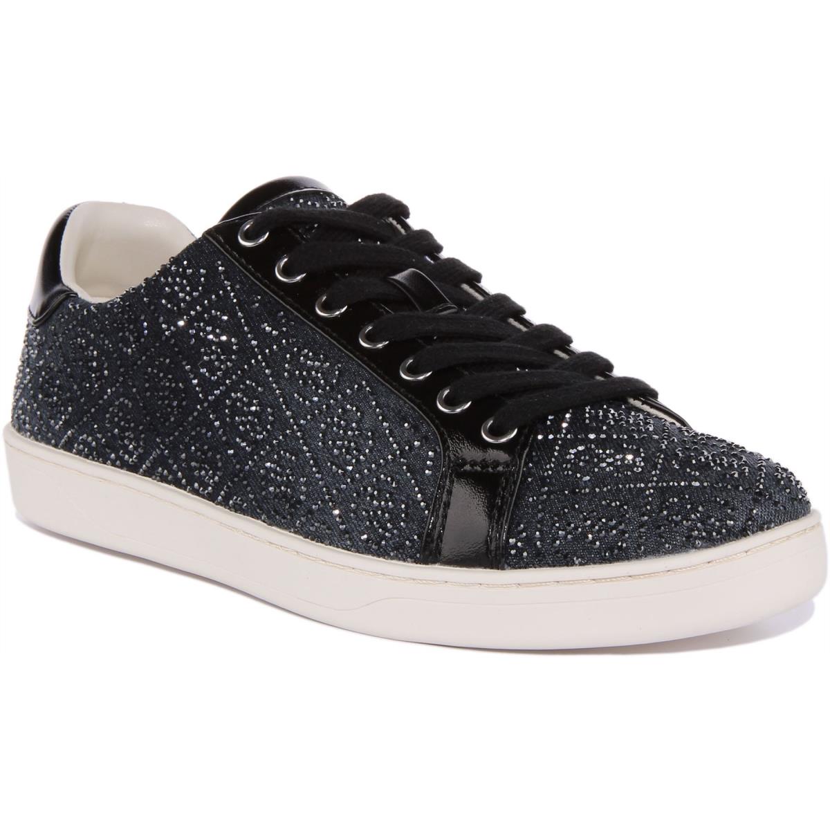 Guess Rosalia Fl7Rs2Den12 Womens Low Cut Sneakers In Blue Size US 5 - 11 BLACK