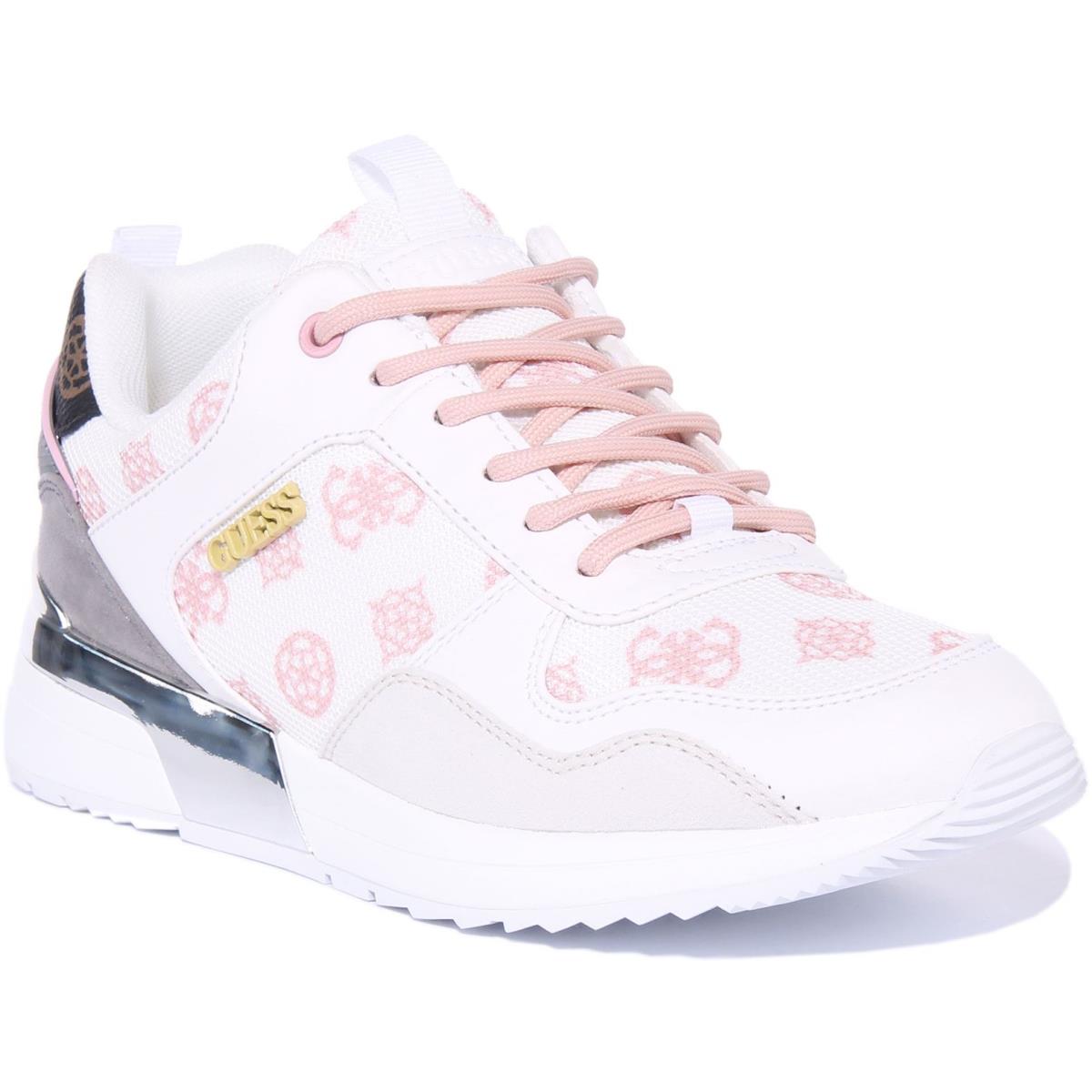 Guess Fl6Mtzfal12 Womens Runner Inspired Sneakers In White Pink Size US 5 - 11 WHITE PINK