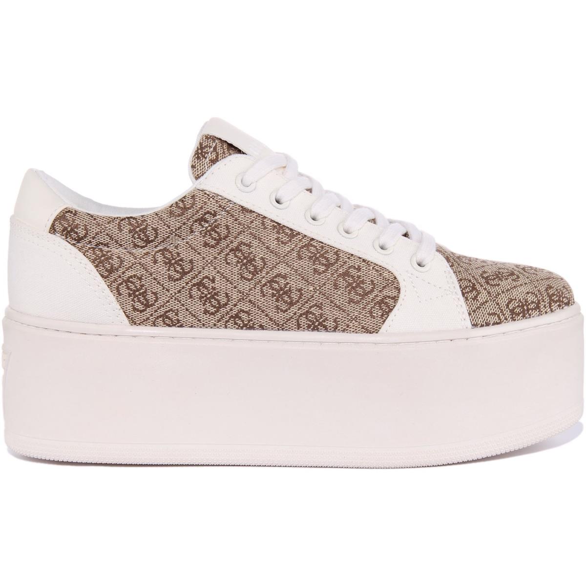 Guess Fl6H2Gfal12 Highly 2 Womens Platform Sneaker In Beige Brown Size US 5 - 11