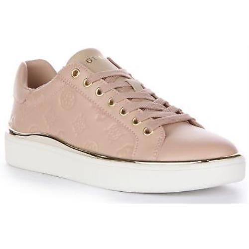 Guess Bonny Peony Logo Real Leather Sneaker In Size US 5 - 10