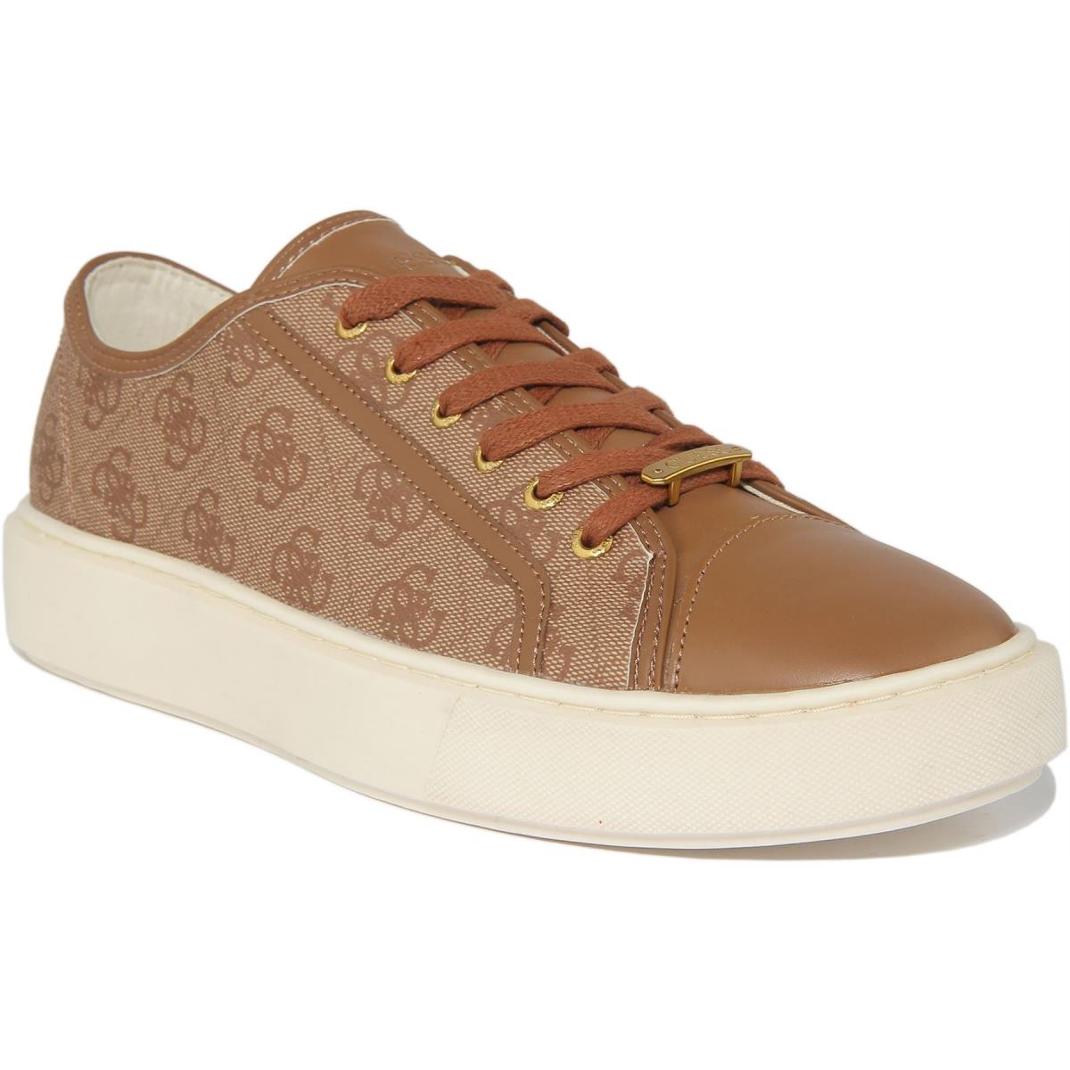 Guess Fm5Vcuele12 Vice Mens Lace Up Low Top Sneakers In Beige Size US 7 - 13