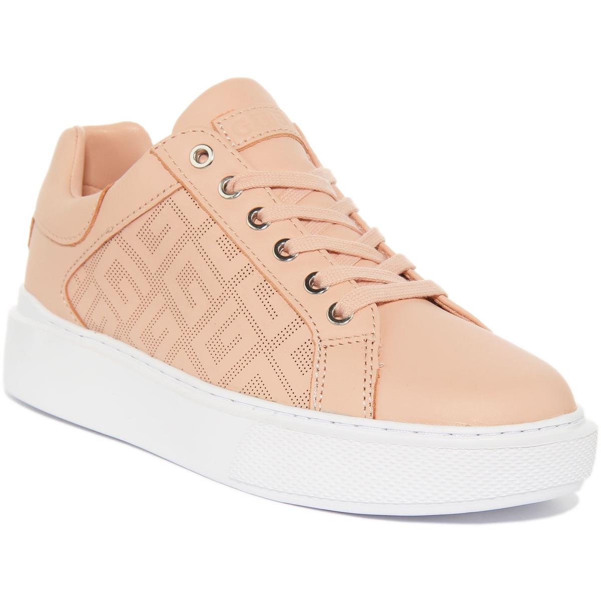 Guess Fl5Iveele12 Ivee Womens Lace Up Casual Leather Sneakers Size US 5 - 11 PINK