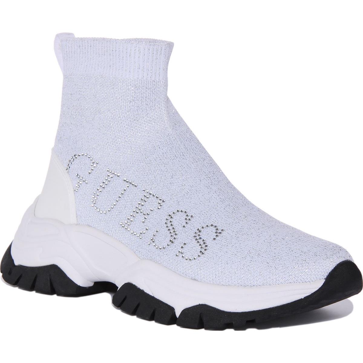 Guess Fl5Nllfab12 Nollen Womens Pull On Fashion Sneaker In White US Size 5 - 10 WHITE