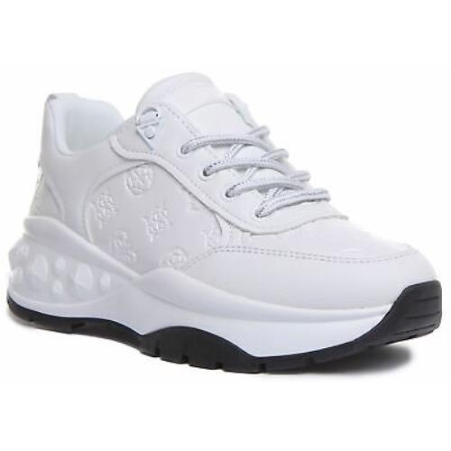 Guess Womens Cleao Active Lace up Trainer In White Size US 5 - 11