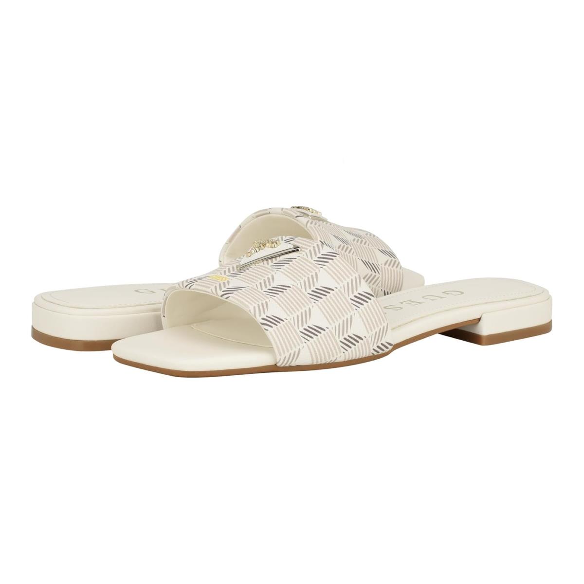 Woman`s Sandals Guess Tamed Ivory Multi