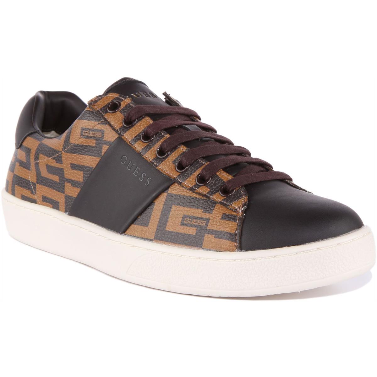 Guess Nola Fm7Nollel12 Mens Lace Up Low Top Sneakers In Brown Size US 7 - 13 BROWN