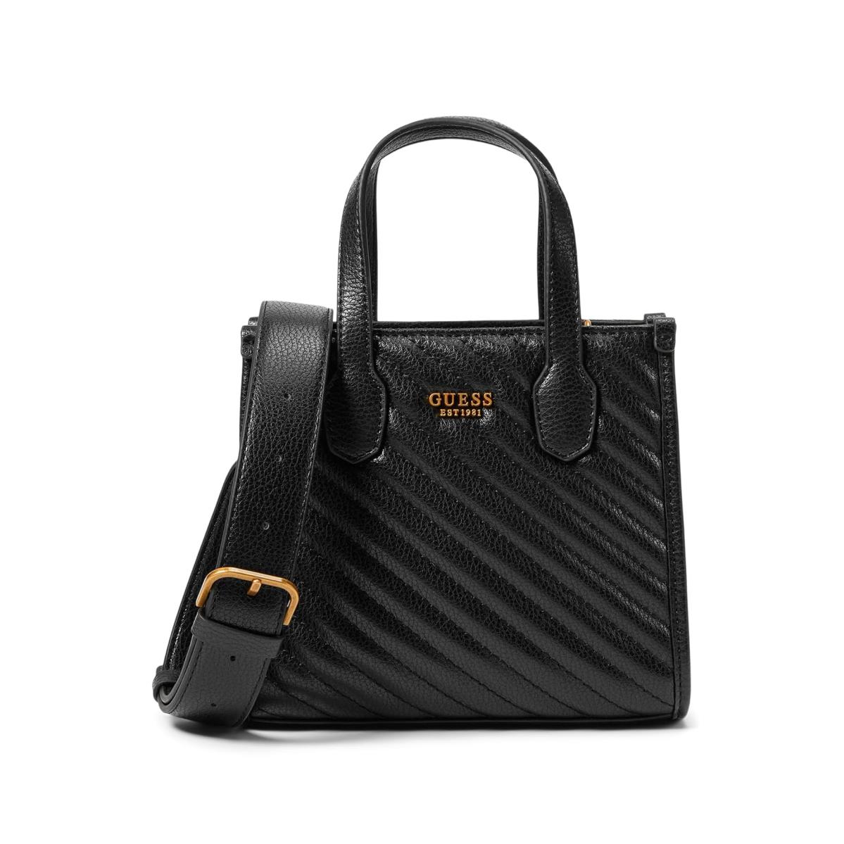 Woman`s Handbags Guess Silvana Double Compartment Mini Tote Black