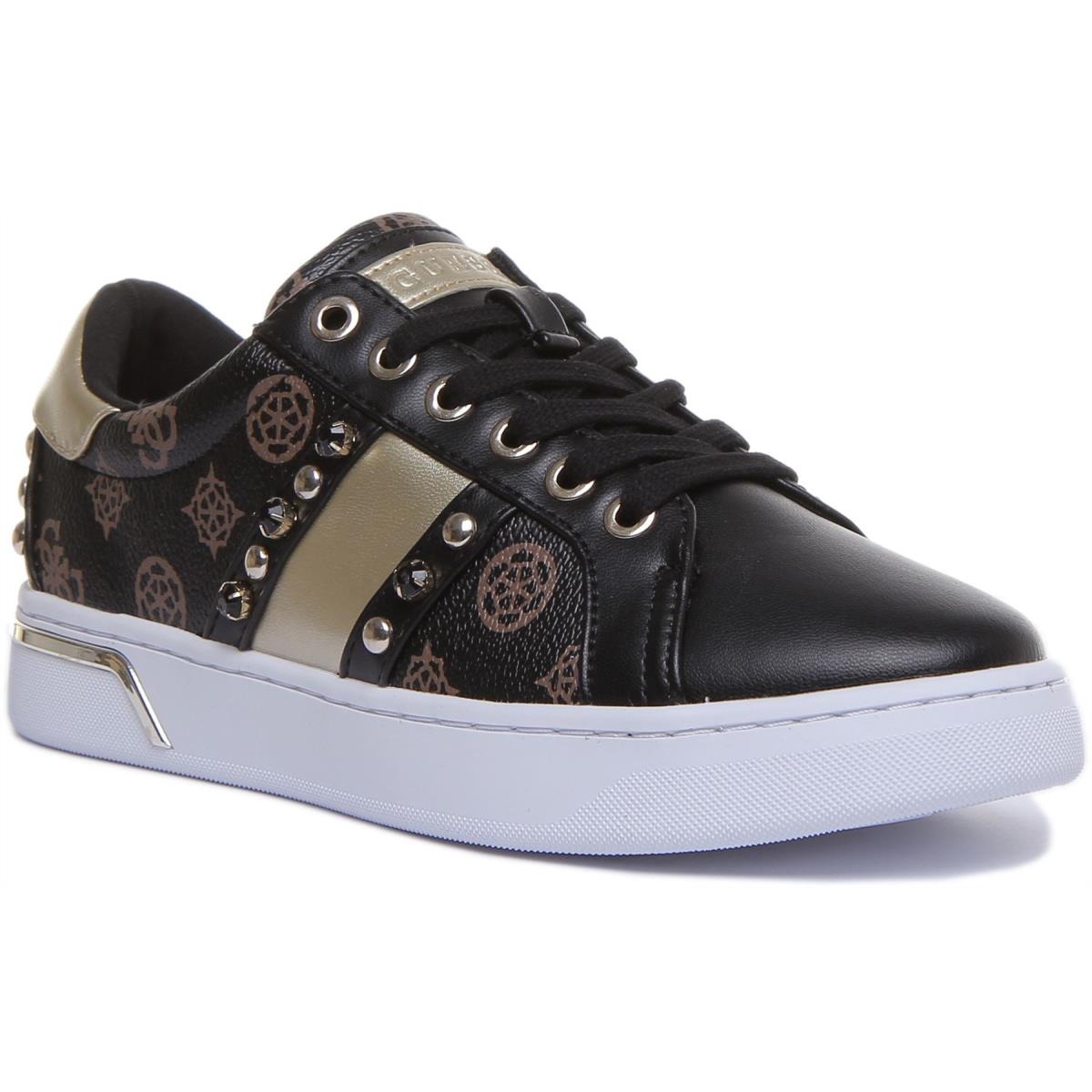 Guess Fl6Ricfal12 Ricena Active Lady Women Sneaker In Black Brown Size US 5 - 11 BLACK BROWN