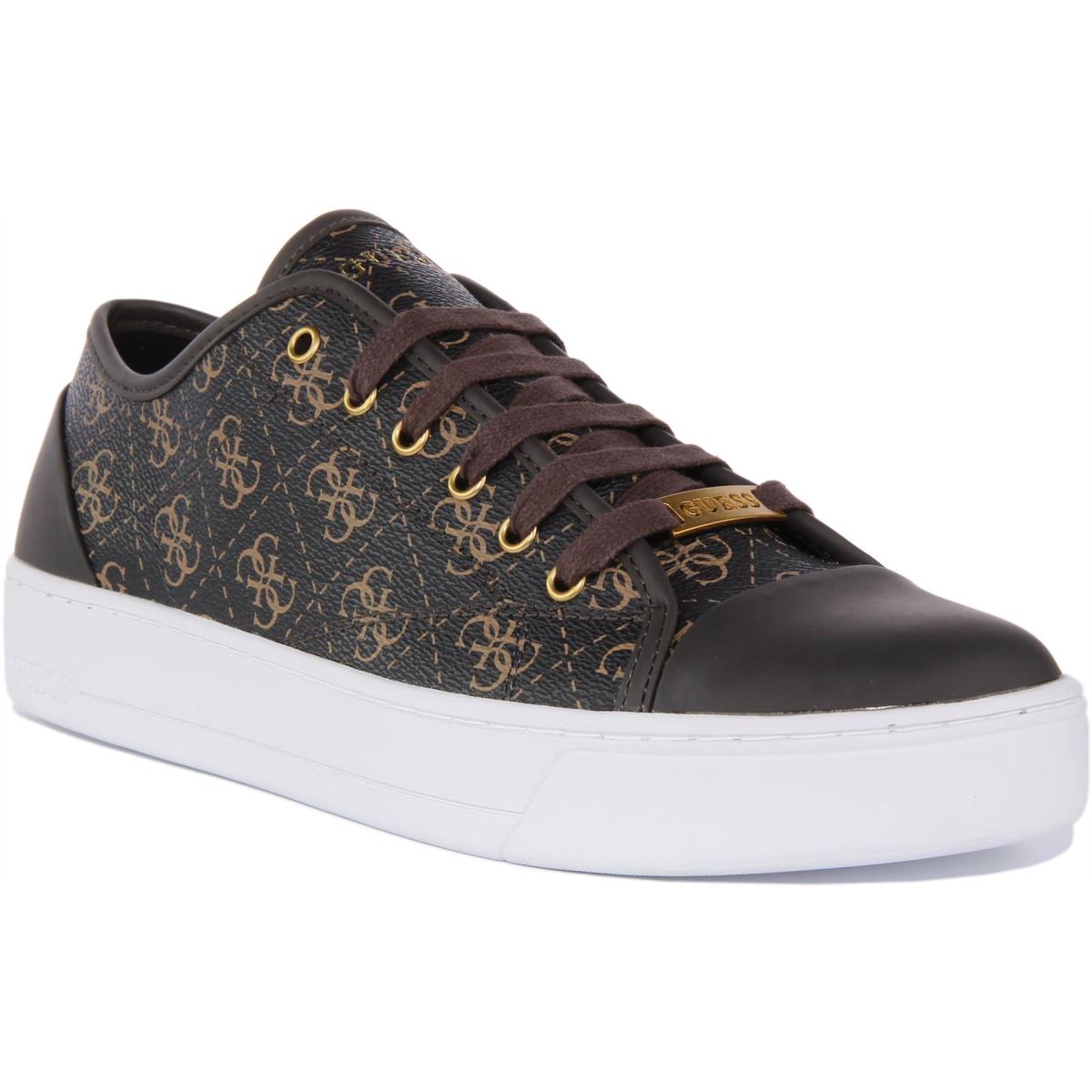 Guess Fm5Udifal12 Udine Mens Low Top Sneaker In Choco Brown Size US 7 - 12 CHOCO BROWN