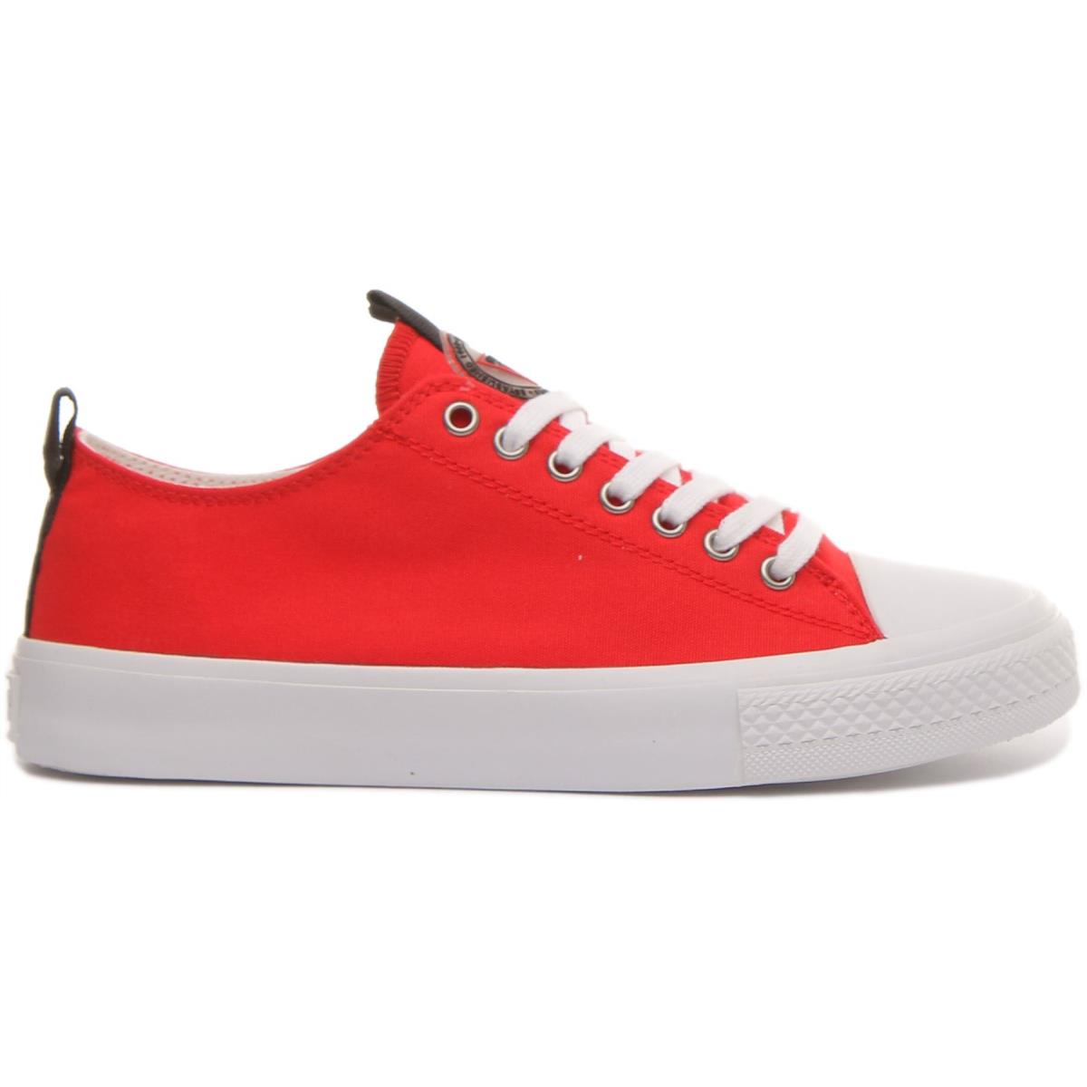 Guess Womens FL5ERLFAB12 Ederla Low Cut Trainers In Red Colour Size US 4 - 9