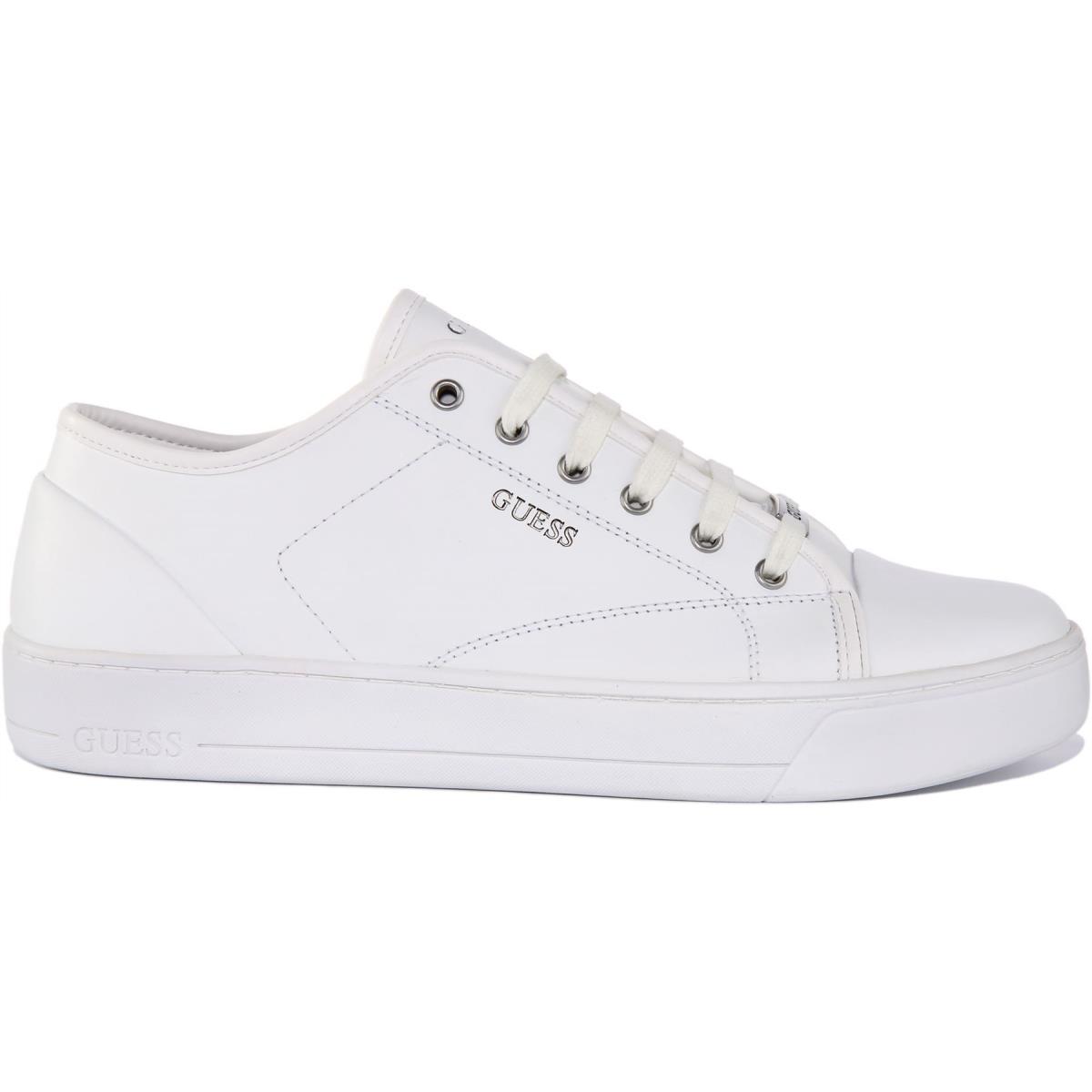 Guess Fm5Udilea12 Udine Mens Lace Up Low Top Sneakers In White Size US 7 - 13