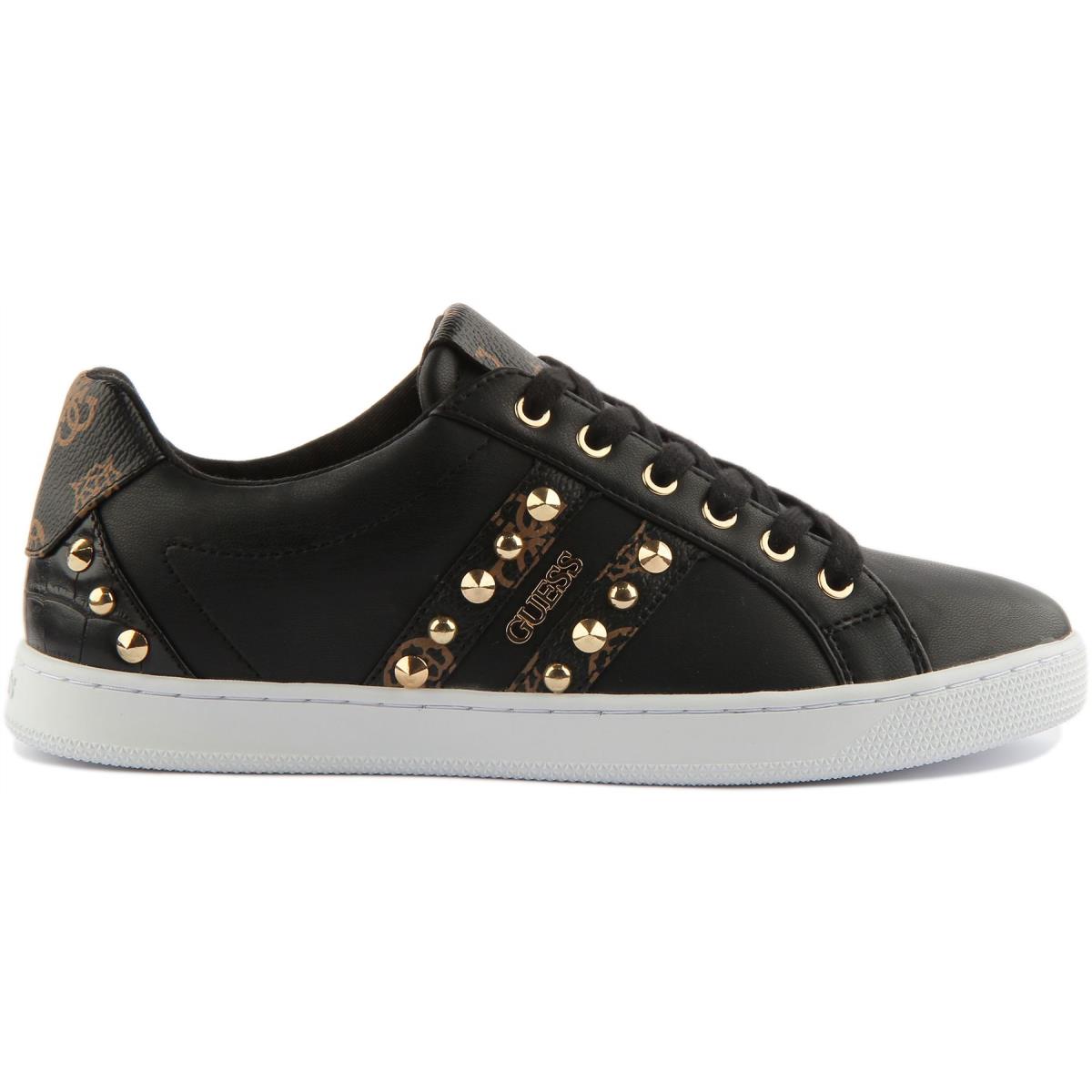 Guess Fl8Rssele12 Rassta Womens Lace Up Gold Studs Sneaker Size US 5 - 11