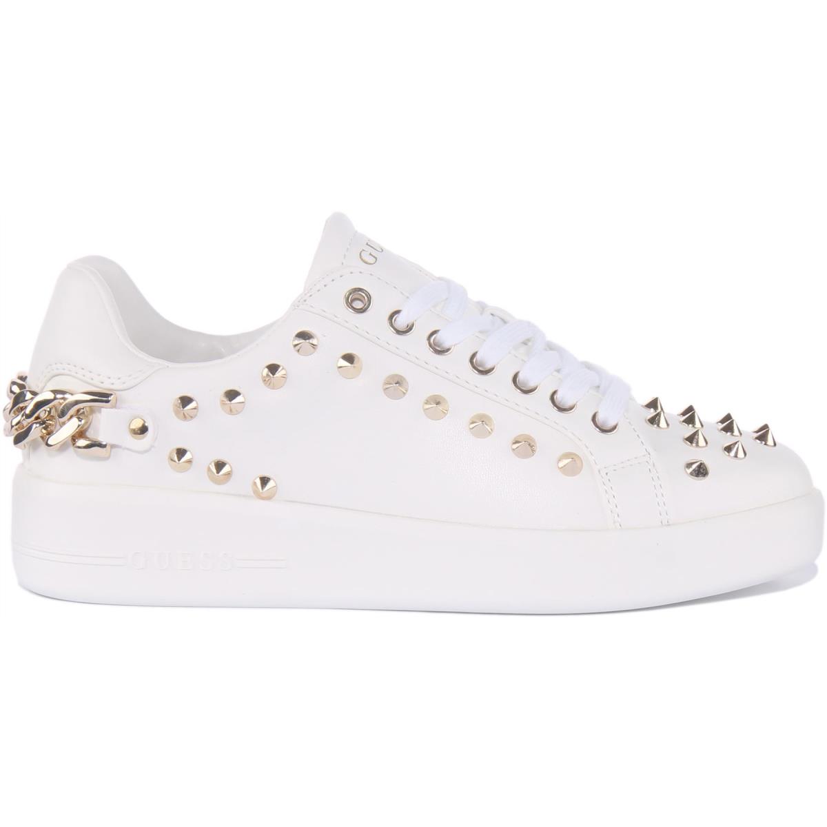 Guess Fl7Rntlea12 Renatta Womens Lace Up Sneakers with Studs Size US 5 - 11