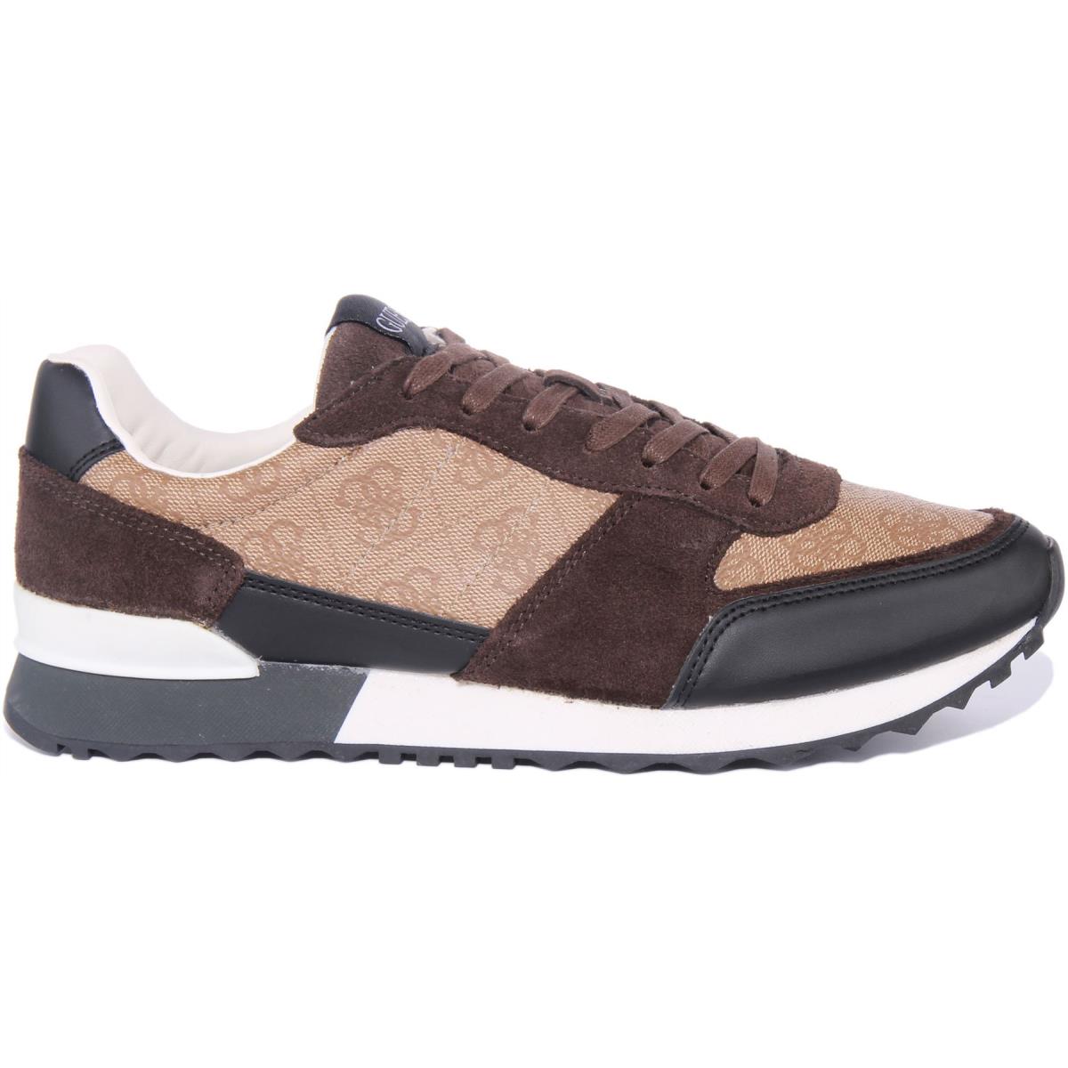 Guess Fm6Pdvfal12 Mens Lace Up Runner Inspired Sneakers In Brown Size US 7 - 13
