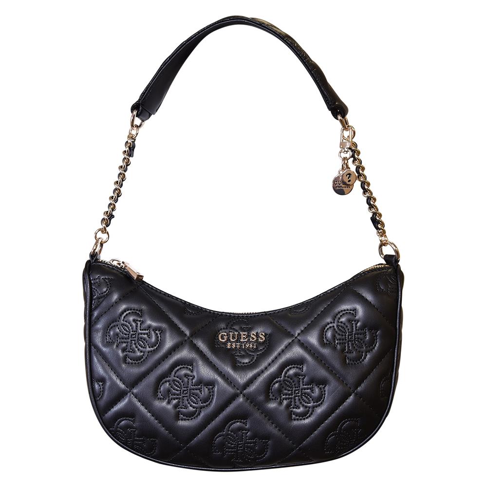 Guess Marieke Women`s Handbag Black Logo