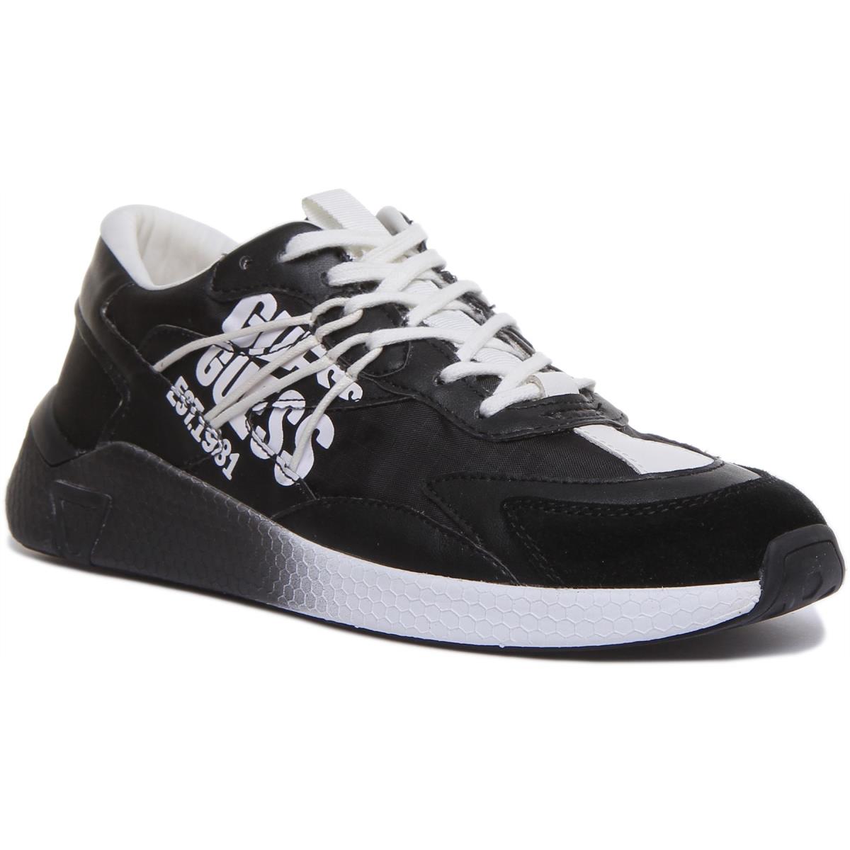 Guess Fm5Moafab12 Modena Active Mens Lace Up Casual Sneakers Size US 7 - 12 BLACK WHITE