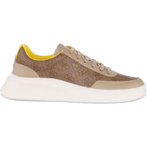 Guess Dolo Fm7Dolele12 Mens Thick Sole Athletic Sneakers In Beige Size US 7 - 13