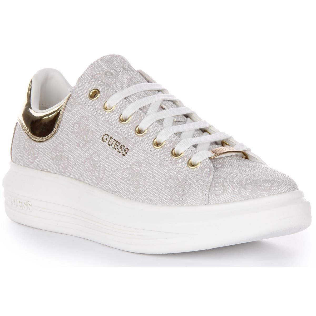 Guess Vibo 4G Logo Platino Sneakers In Ivory Size US 5 - 10 IVORY