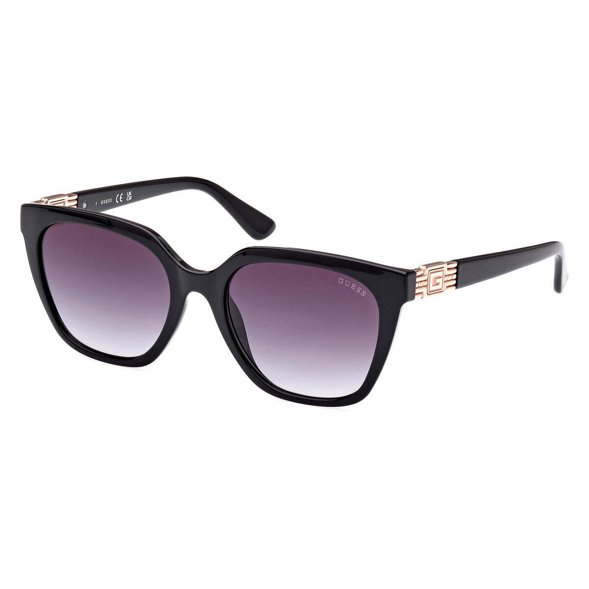 Guess GU7870 Sunglasses Shiny Black Gradient Smoke 55mm