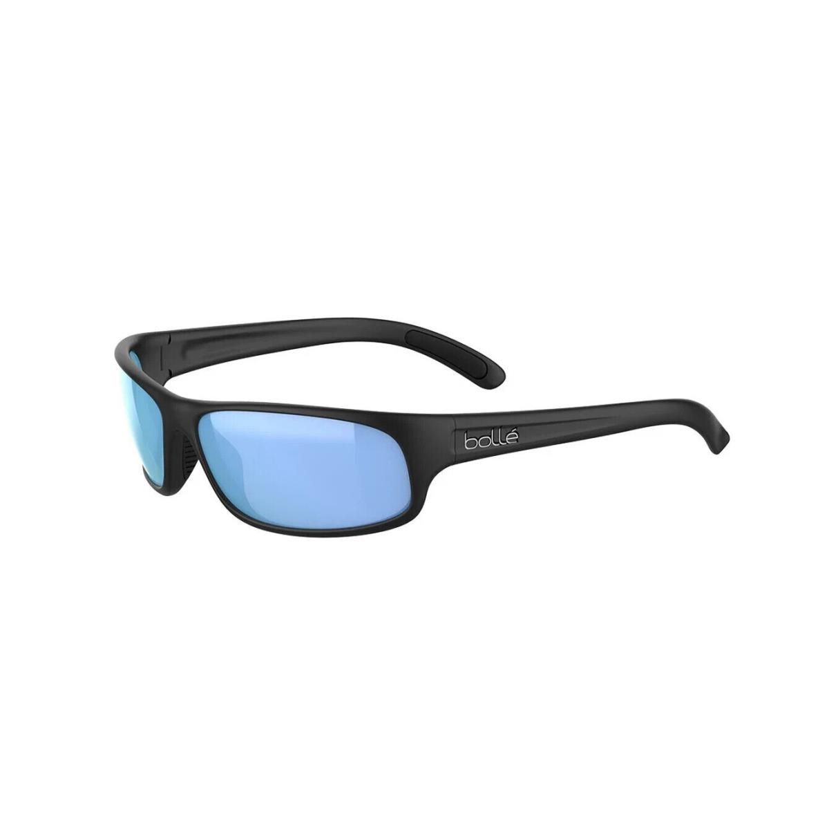 Bolle Anaconda Sunglasses BS027008 Matte Black Sky Blue Polarized