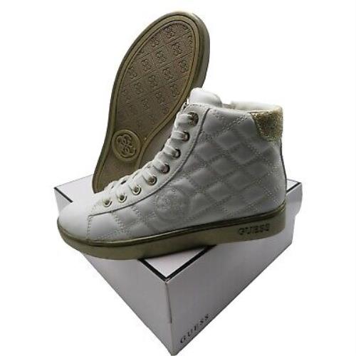Guess Baux Quilted High-top Sneakers Size: 5