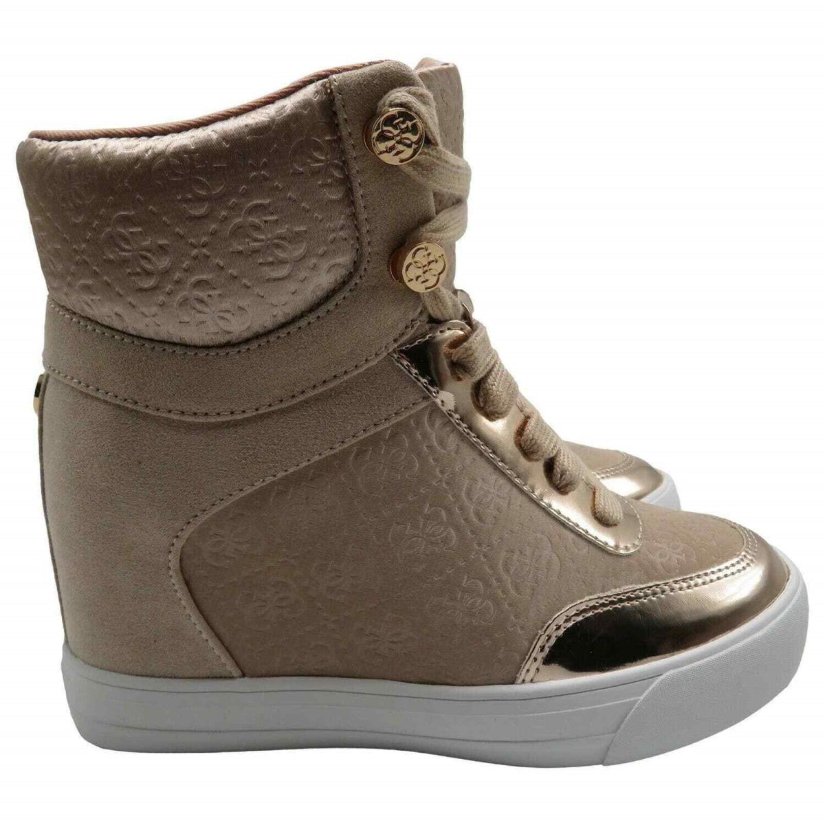 Guess Women`s Daylana Logo High-top Wedge Sneakers Size: 5