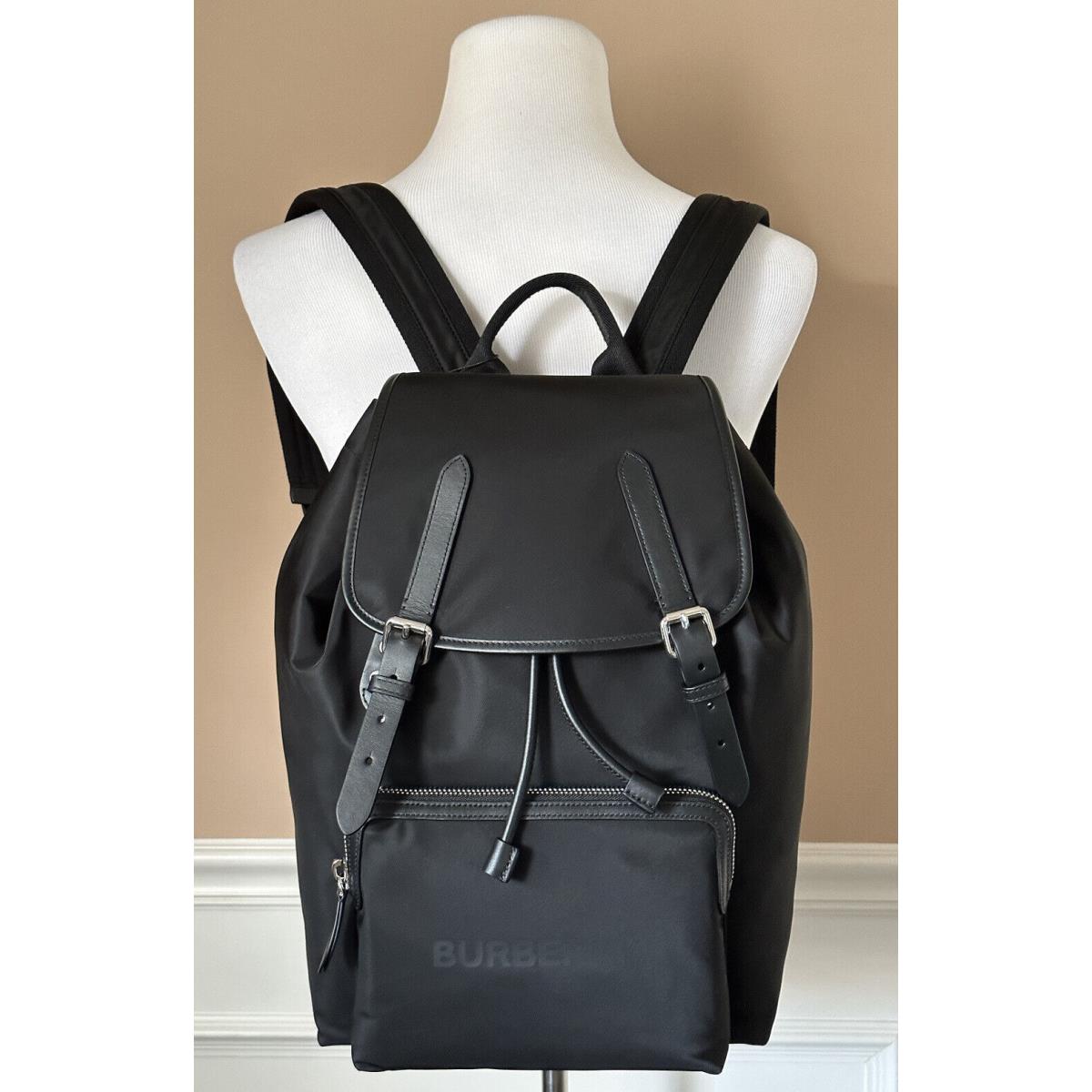 Burberry Aviator Rucksack Nylon/leather Backpack Black 8061668