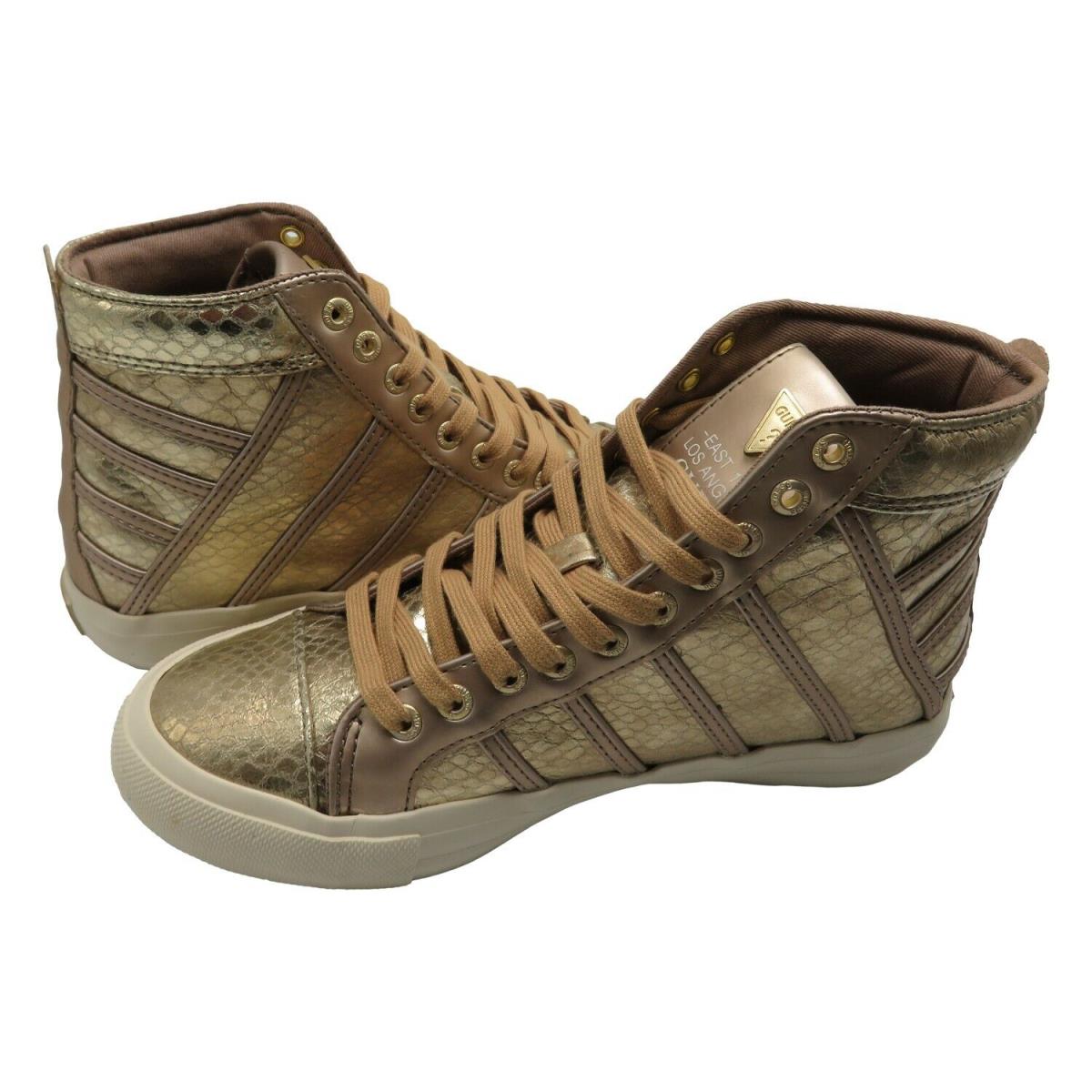 Guess Women`s Dotty High Top Lace-up Sneakers Size: 6