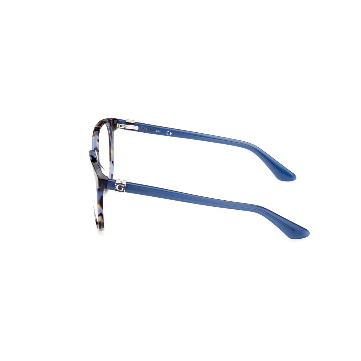 Guess GU2936 092 Blue Tortoise Plastic Round Eyeglasses Frame 56-16-140